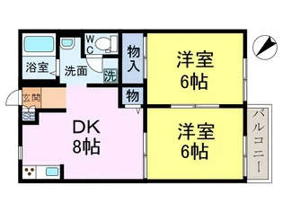 アビタシオン松江B【2階】の間取り