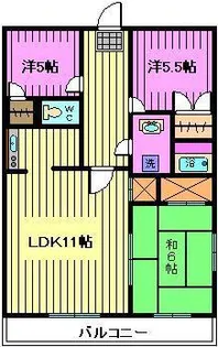 緑の森ハウス【5階】の間取り