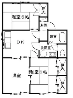 ベルデュールSETO A【1階】の間取り