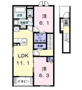 エルディーアールA【2階】の間取り