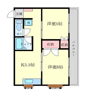 ハイツ熊野【2階】の間取り