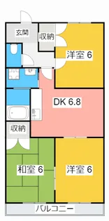 ヴィラージュヨコヤマ【4階】の間取り