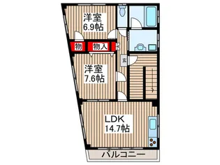 メゾン東浦和【2階】の間取り