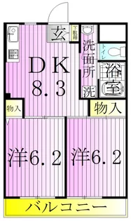 ベルメール西新井1【3階】の間取り