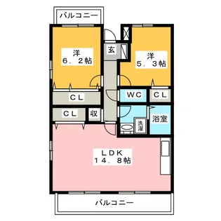 オーポン スクエア【2階】の間取り