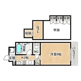 エステムコート大阪城前OBPリバーフロント【8階】の間取り