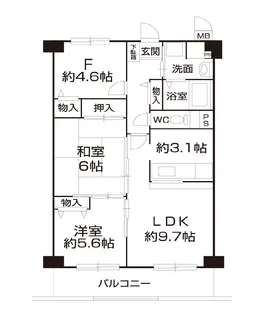 菜の花の街 葛野【3階】の間取り