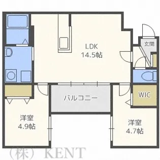 パーク琴似館【3階】の間取り