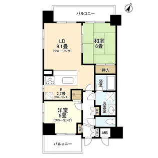 ルピナス横濱ポートサイド【3階】の間取り