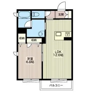 ラフィネ下馬【2階】の間取り