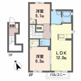 紅雀の杜【2階】の間取り