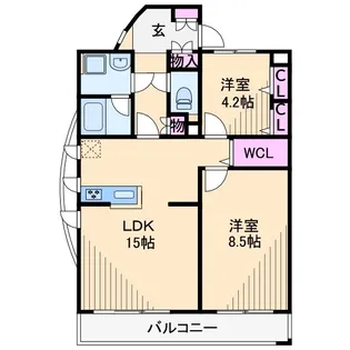 トゥインクルスター篠原【3階】の間取り