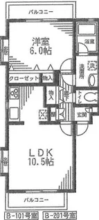 サニーコート【2階】の間取り
