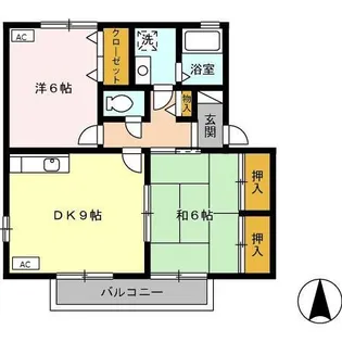 デルニエ B【2階】の間取り