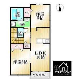 ハイソラーレI【2階】の間取り