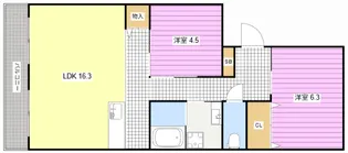 スカイキングII Plus【3階】の間取り