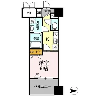 Trio Mare 蔵前(トリオマーレクラマエ)【6階】の間取り