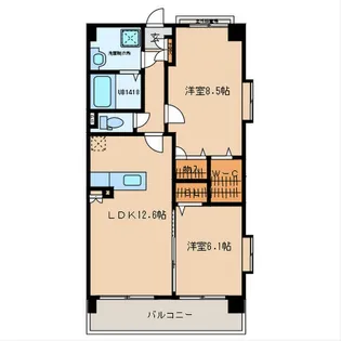 フロイントシャフト【3階】の間取り