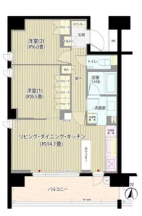 ガーデニエール砧レジデンス【1階】の間取り
