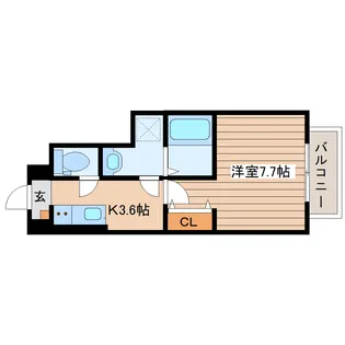 プロパティー長町B【1階】の間取り