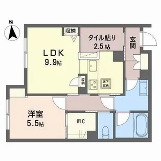 イスタナ若松【1階】の間取り