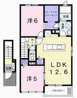 アグレーブル B【2階】の間取り
