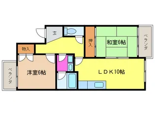 パラシオン蘭【2階】の間取り