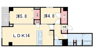 CALM河原町二条【7階】の間取り