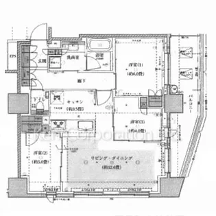 グランリビオ高輪三丁目【9階】の間取り
