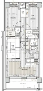 ランドステージ高津多摩川【5階】の間取り