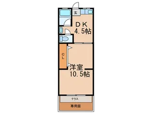 シルバーハイツ大石【1階】の間取り