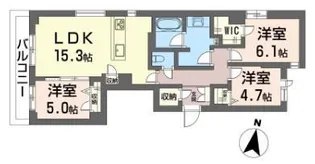 シャーメゾンステージ浦和常盤【4階】の間取り