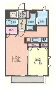 ヴィラグリーンヒルズ【1階】の間取り