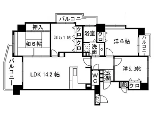 リヴィエール老松公園【11階】の間取り