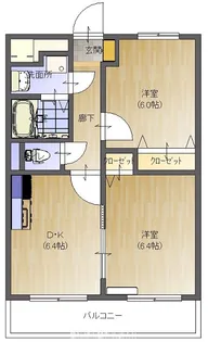 Chez‐soi TATSUMI III番館【3階】の間取り