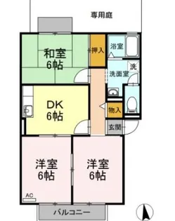 ロイヤルKII【1階】の間取り