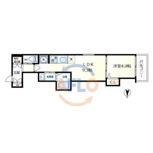 BOMIORA寺田町【2階】の間取り