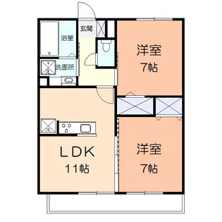 プリムローズ【2階】の間取り