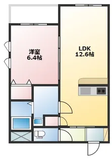 REGIDIA小白川【1階】の間取り