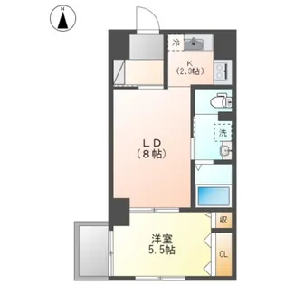 せかんどゆーす西口【6階】の間取り