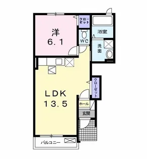 アンジュCMH【1階】の間取り