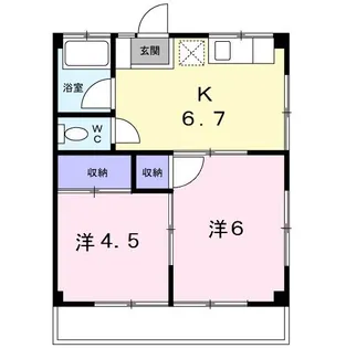 第一タカラマンション【2階】の間取り