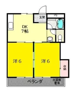 荒川マンション【3階】の間取り