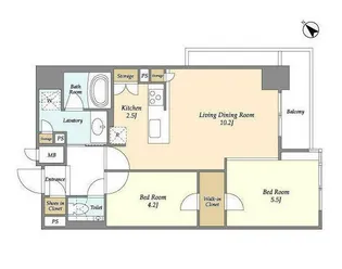 ライトテラス蔵前【15階】の間取り
