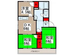 コ―ポフレグランス【2階】の間取り