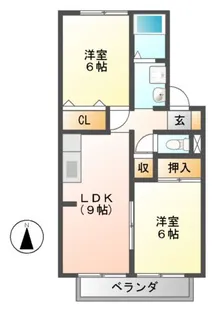 シャルマンコート【2階】の間取り