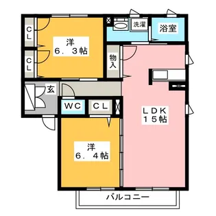 ローズハウス【2階】の間取り