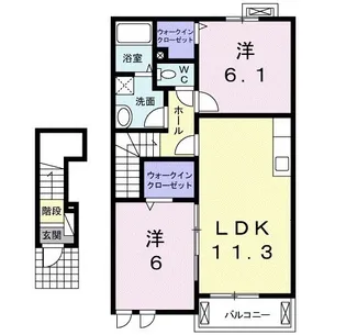 マローネ北山【2階】の間取り