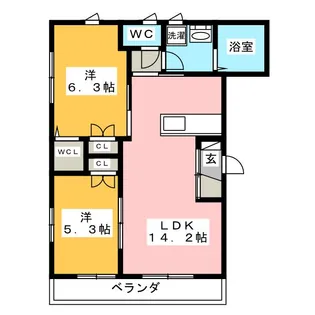 オリオン【3階】の間取り