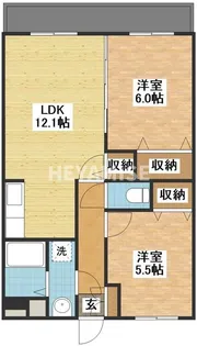 グランディール湘南【1階】の間取り